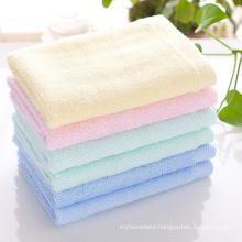 Hot sell wholesale Bamboo fiber cellulose solid color children's square towel 25*25cm household absorbent 0 price for 3pcs